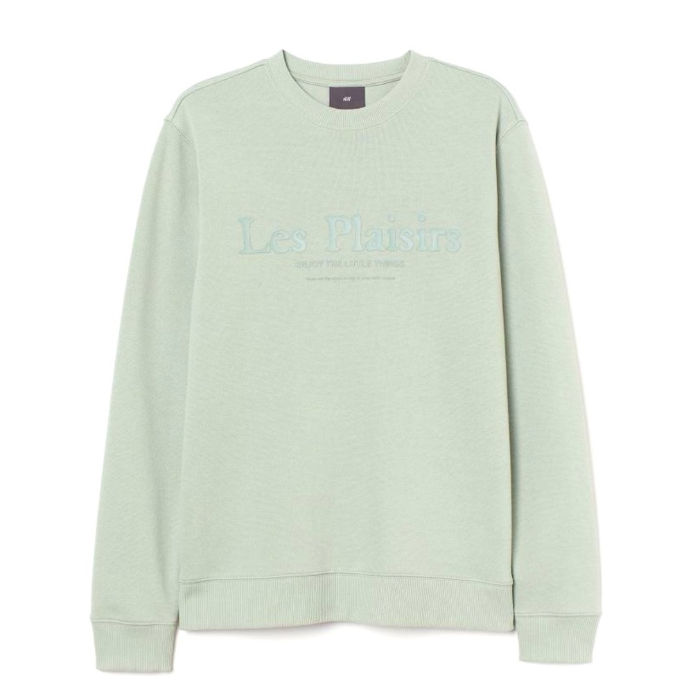 NWOT H&M Dusky Green Waffle Knit